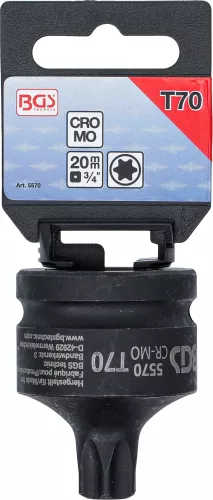 BGS technic 3/4" Levegős dugókulcs | T-profil (Torx) T70 (BGS 5570)