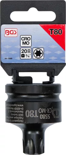 BGS technic 3/4" Levegős dugókulcs | T-profil (Torx) T80 (BGS 5580)