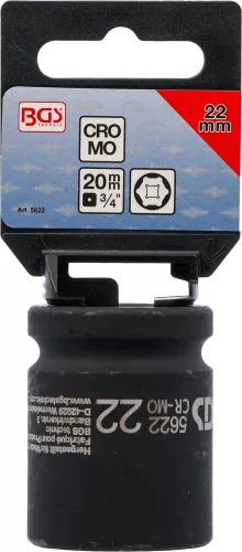 BGS technic 3/4" Levegős dugókulcs, 22 mm (BGS 5622)