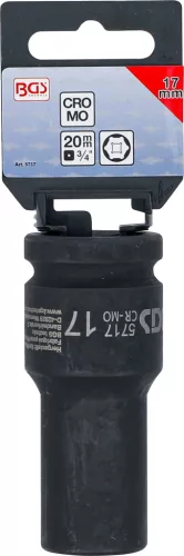 BGS technic 3/4" Levegős hosszított dugókulcs, 17 mm (BGS 5717)