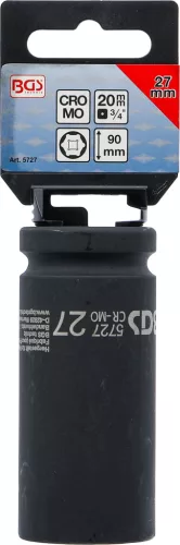 BGS technic 3/4" Levegős hosszított dugókulcs, 27 mm (BGS 5727)