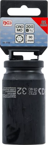 BGS technic 3/4" Levegős hosszított dugókulcs, 32 mm (BGS 5732)
