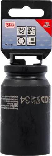 BGS technic 3/4" Levegős hosszított dugókulcs, 34 mm (BGS 5734)