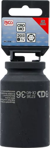 BGS technic 3/4" Levegős hosszított dugókulcs, 36 mm (BGS 5736)