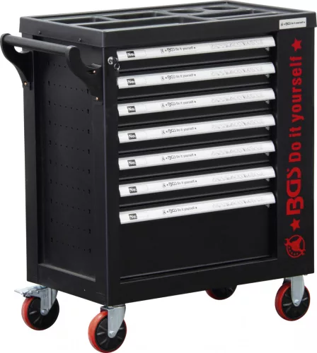 BGS DIY Műhelykocsi | 7 fiók | 1 oldalsó ajtó | üres (BGS 6058-1)