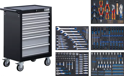 BGS technic Műhelykocsi | 7 fiókos | 246 szerszámmal (BGS 6060)