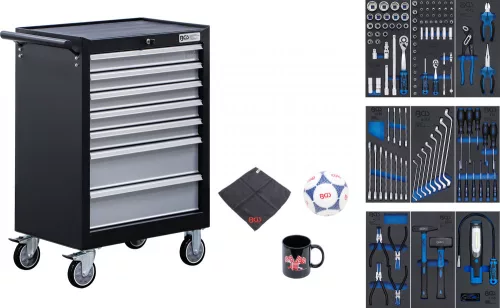 BGS technic Műhelykocsi | 7 fiókos | 120 szerszámmal (BGS 6061)