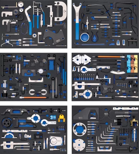 BGS technic Műhelykocsi | 7 fiók | Motorvezérlő szerszámkészletek (BGS 6076)