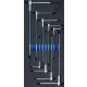 BGS technic Műhelykocsi-betét 1/3: Csavarhúzó készlet T-csúszófogantyú | T-profil (Torx) | T10 - T50 | 9 darabos (6090)