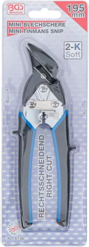BGS technic Lemezvágó mini olló karosszériához, 195mm, jobbra vágó (BGS 6138)