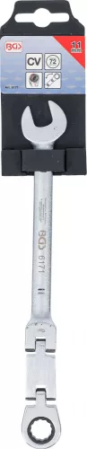 BGS technic Dupla csuklós racsnis csillag-villáskulcs, 11 mm (BGS 6171)