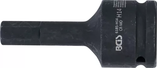 BGS technic Levegős dugókulcs | Hossz 100 mm | 20 mm (3/4") | Belső hatszögletű 14 mm (6185-H14)
