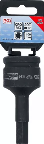BGS technic Levegős dugókulcs | Hossz 100 mm | 20 mm (3/4") | Belső hatszögletű 14 mm (6185-H14)