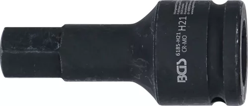 BGS technic Levegős dugókulcs | Hossz 100 mm | 20 mm (3/4") | Belső hatszögletű 21 mm (6185-H21)