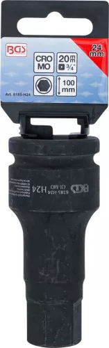 BGS technic Levegős dugókulcs | Hossz 100 mm | 20 mm (3/4") | Belső hatszögletű 24 mm (6185-H24)