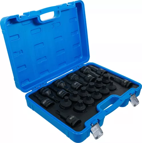 BGS technic Levegős dugókulcskészlet | 20 mm (3/4") | belső hatszögletű, T-profil (Torx) | 22 darabos (6185)