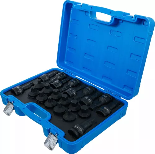 BGS technic Levegős dugókulcskészlet | 20 mm (3/4") | belső hatszögletű, T-profil (Torx) | 22 darabos (6185)