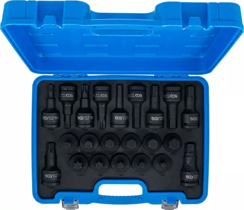 BGS technic Levegős dugókulcskészlet | 20 mm (3/4") | belső hatszögletű, T-profil (Torx) | 22 darabos (6185)
