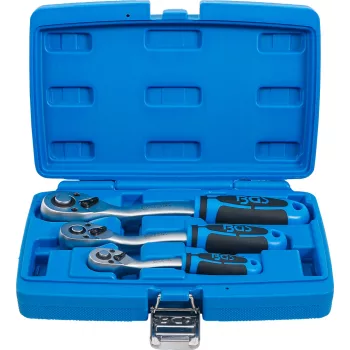   BGS technic Racsnis hajtószár készlet | finom fogazású | 6,3 mm (1/4") / 10 mm / (3/8") / 12,5 mm (1/2") | 3 darabos (BGS 621)