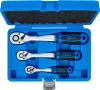 BGS technic Racsnis hajtókar készlet finomfogazású 72 fogas, 1/4”, 3/8” és 1/2”, CrV acél, 3 részes (BGS 621)