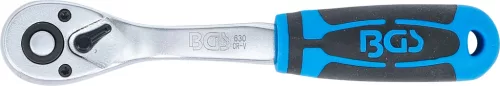 BGS technic Racsnis hajtószár 1/4", 90 fogas, 155 mm, hajlított, gyorskioldóval, CrV (BGS 630)