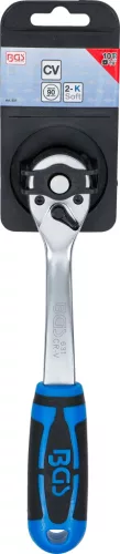 BGS technic Racsnis hajtószár 3/8", 90 fogas, 205 mm, hajlított, gyorskioldóval, CrV (BGS 631)