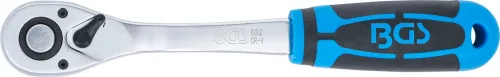 BGS technic Racsnis hajtószár 1/2", 90 fogas, 255 mm, hajlított, gyorskioldóval, CrV (BGS 632)
