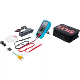   BGS technic Autóipari digitális multiméter USB PC-csatlakozással, 1000 V, 20 A, fordulatszám- és hőmérsékletméréssel (BGS 63401)