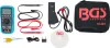 BGS technic Autóipari digitális multiméter USB PC-csatlakozással, 1000 V, 20 A, fordulatszám- és hőmérsékletméréssel (BGS 63401)