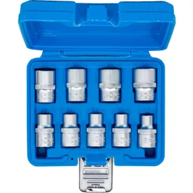   BGS technic E-Torx dugókulcs készlet 1/2”, E10–E24, 9 részes (BGS 6425)