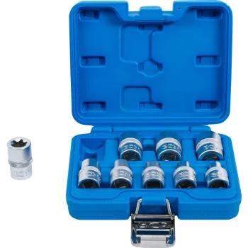   BGS technic 9 részes E-típusú dugókulcs készlet E10-E24, 1/2" (BGS 6425)