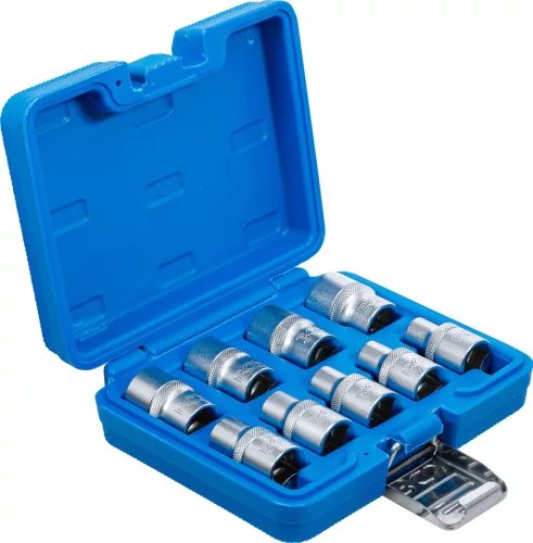 BGS technic E-Torx dugókulcs készlet 1/2”, E10–E24, 9 részes (BGS 6425)