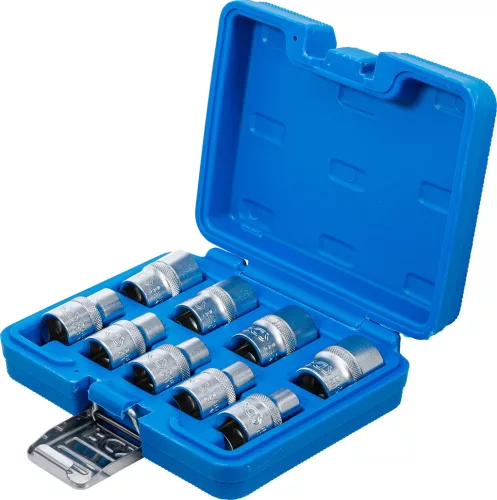 BGS technic E-Torx dugókulcs készlet 1/2”, E10–E24, 9 részes (BGS 6425)