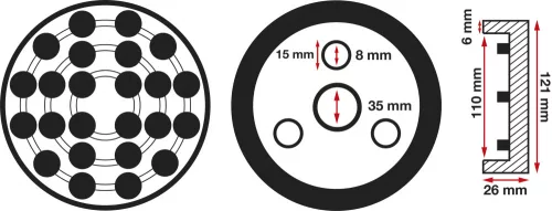 BGS technic Gumipogácsa csápos emelőhöz | Ø 120 mm (BGS 6472)