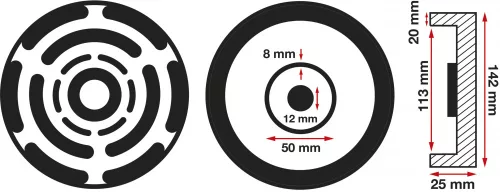 BGS technic Gumipogácsa csápos emelőhöz | Ø 140 mm (BGS 6477)