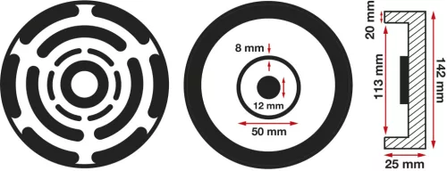 BGS technic Gumipogácsa csápos emelőhöz | Ø 140 mm (BGS 6477)