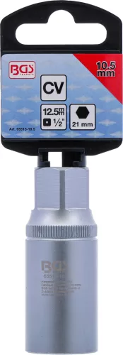 BGS technic Tőcsavar ki- és behajtó fej BGS 65515 készlethez, 10,5 mm, 1/2”, 21 mm hatszög (BGS 65515-10-5)