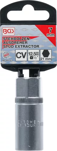 BGS technic Tőcsavar ki- és behajtó fej BGS 65515 készlethez, 7 mm, 1/2”, 21 mm hatszög (BGS 65515-7)
