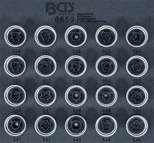 BGS technic Kerékőr leszedő készlet VAG | 20 darabos (BGS 6659)