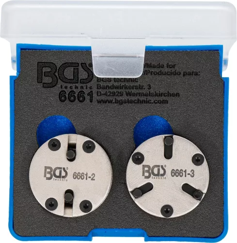 BGS technic Fékdugattyú-visszaállító adapter készlet | univerzális | 2 és 3 csapszeggel | 2 darabos (BGS 6661)