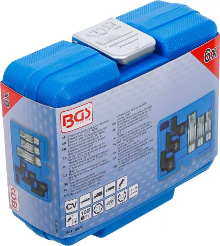 BGS technic Speciális kulcskészlet kipufogógáz-hőmérséklet érzékelőkhöz (EGT) | 6 darabos (BGS 6678)