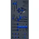 BGS technic 1/3 Szerszámtálca szerszámkocsihoz: 28 darabos hengerfej fúrószár és fúrósablon készlettel (BGS 6682)