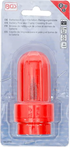 BGS technic Tisztítókefe akkumulátorpólushoz és -kapocshoz | 85 mm (BGS 6742)