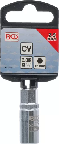 BGS technic Tőcsavar-kihúzó | 6,3 mm (1/4") | 2,5 mm (BGS 6747)