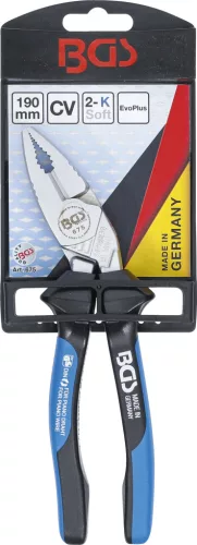 BGS technic Nagy teherbírású kombinált fogó | vágóéllel | Evo Plus | 190 mm (BGS 675)
