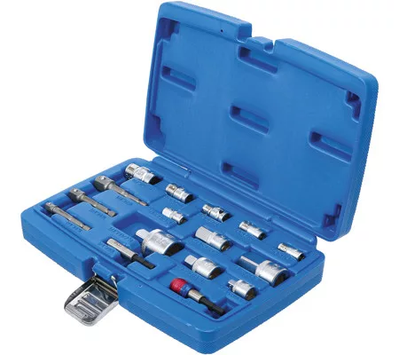 BGS technic Behajtófej-adapter/ dugókulcs-adapter készlet | 16 darabos (BGS 6779)