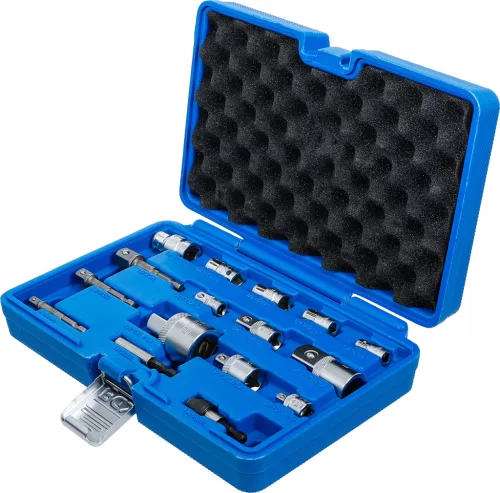 BGS technic Behajtófej-adapter/ dugókulcs-adapter készlet | 16 darabos (BGS 6779)
