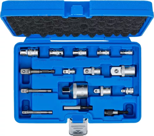 BGS technic Behajtófej-adapter/ dugókulcs-adapter készlet | 16 darabos (BGS 6779)