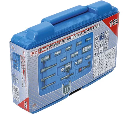BGS technic Behajtófej-adapter/ dugókulcs-adapter készlet | 16 darabos (BGS 6779)