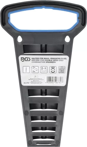 BGS technic Műanyag tartó villás/csillagkulcsokhoz | 8 darabos (BGS 6782)